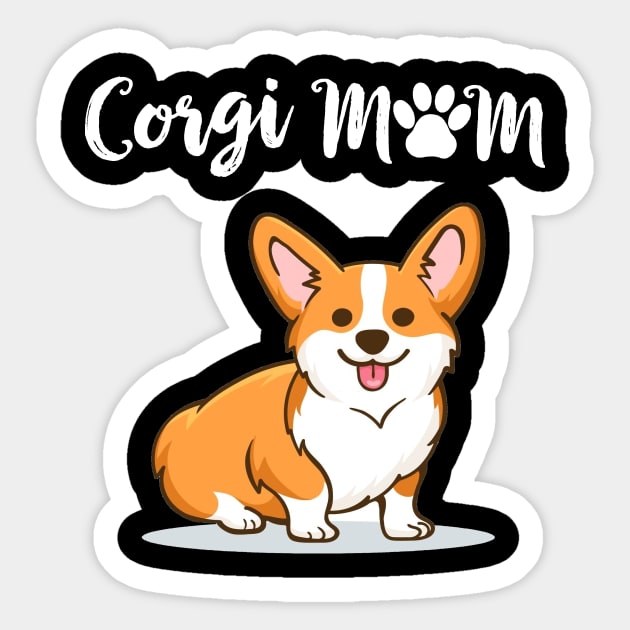 Corgi Mom (290) Sticker by Drakes